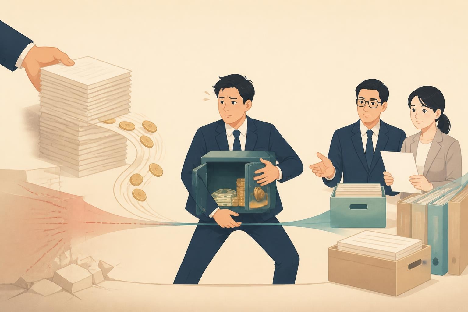 消費税の課税で資金繰りが悪化している経営者