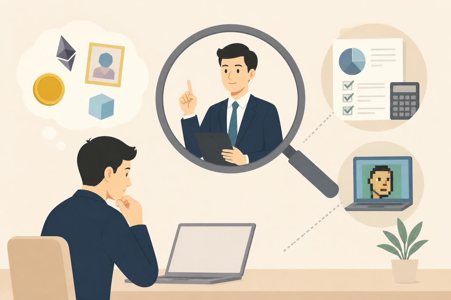 仮想通貨やNFTの申告が得意な税理士を探している経営者