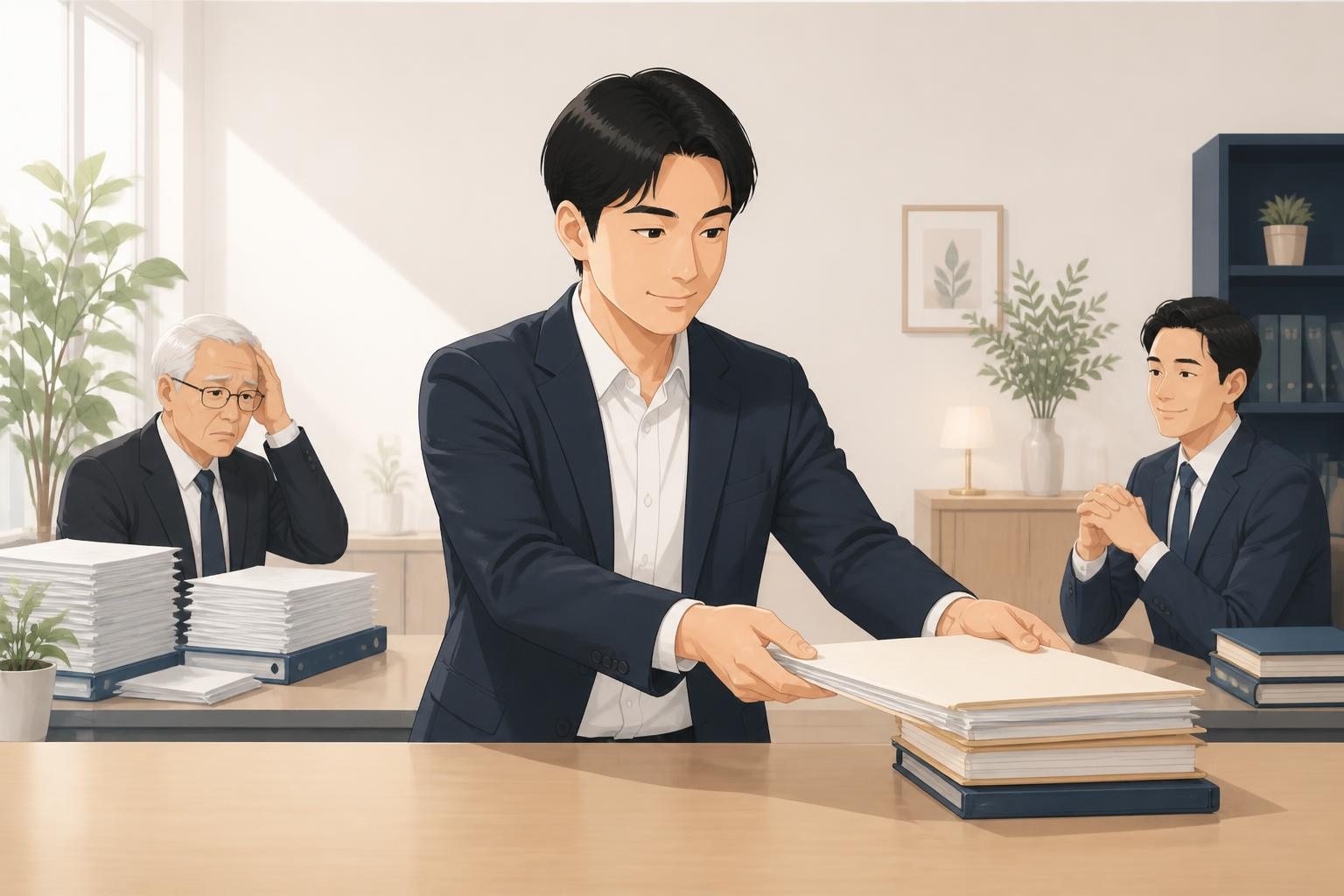 税理士の乗り換えを考えている経営者のイラスト