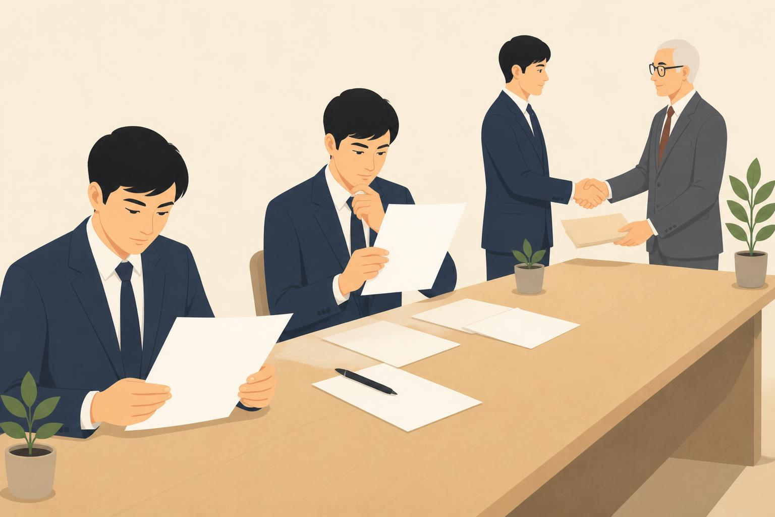 税理士との契約解除を進めている経営者のイラスト