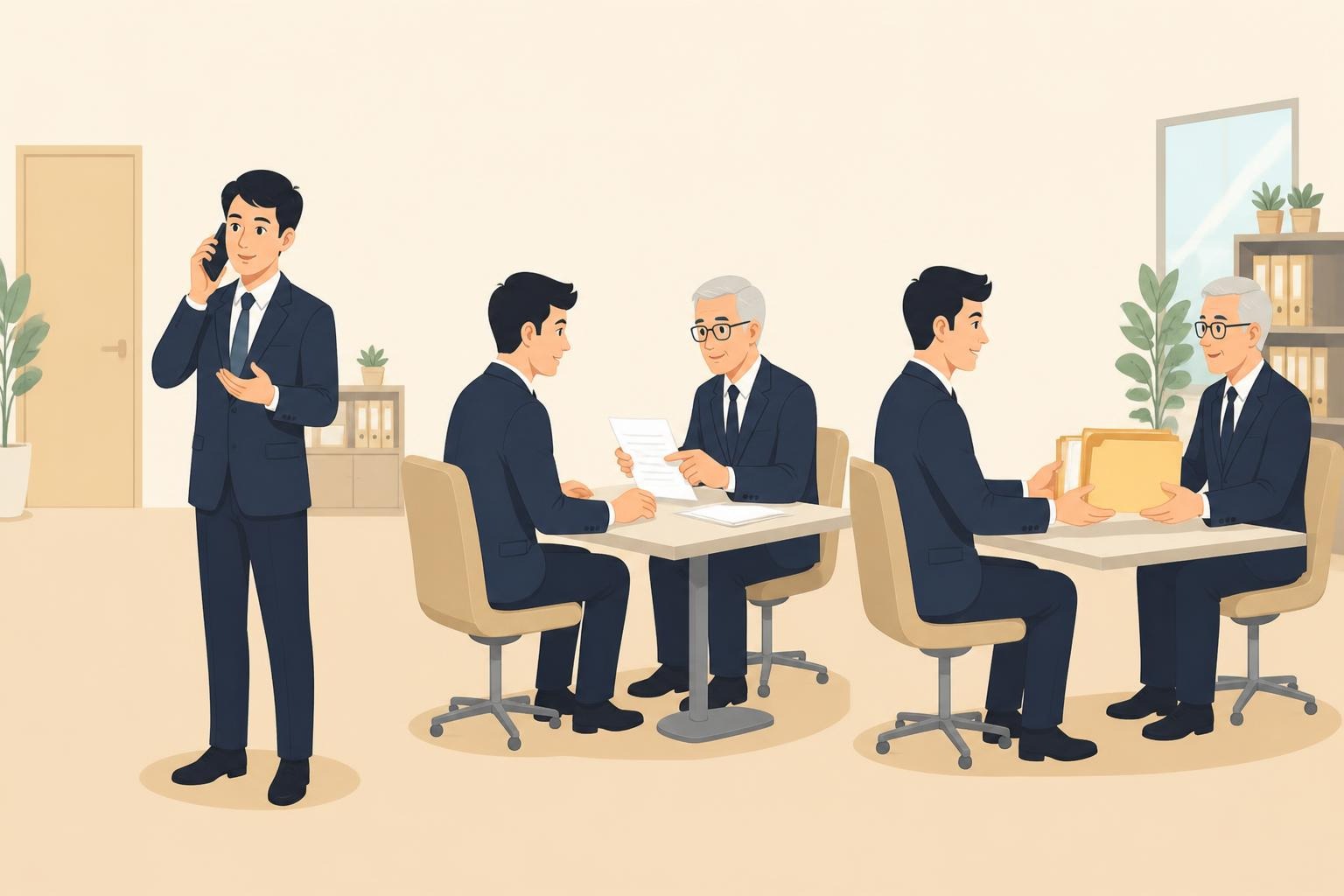 税理士への問い合わせから契約締結まで話を進める経営者