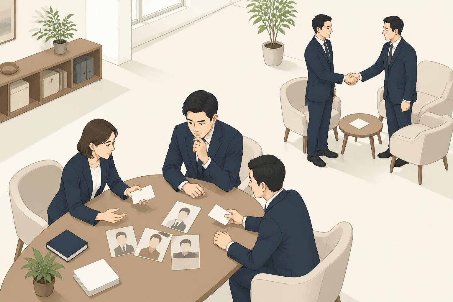 税理士紹介の向き不向き、使うべき会社と使わなくてよい会社を比較しているイラスト